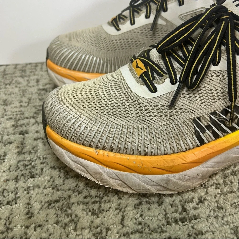 Hoka One Bondi Nimbus Cloud Radiant Yellow Lace-Up Sneakers Size 9.5 Men’s